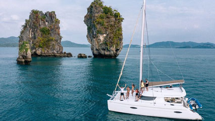 Map of Sail Phuket to Ko Phi Phi in Thailand